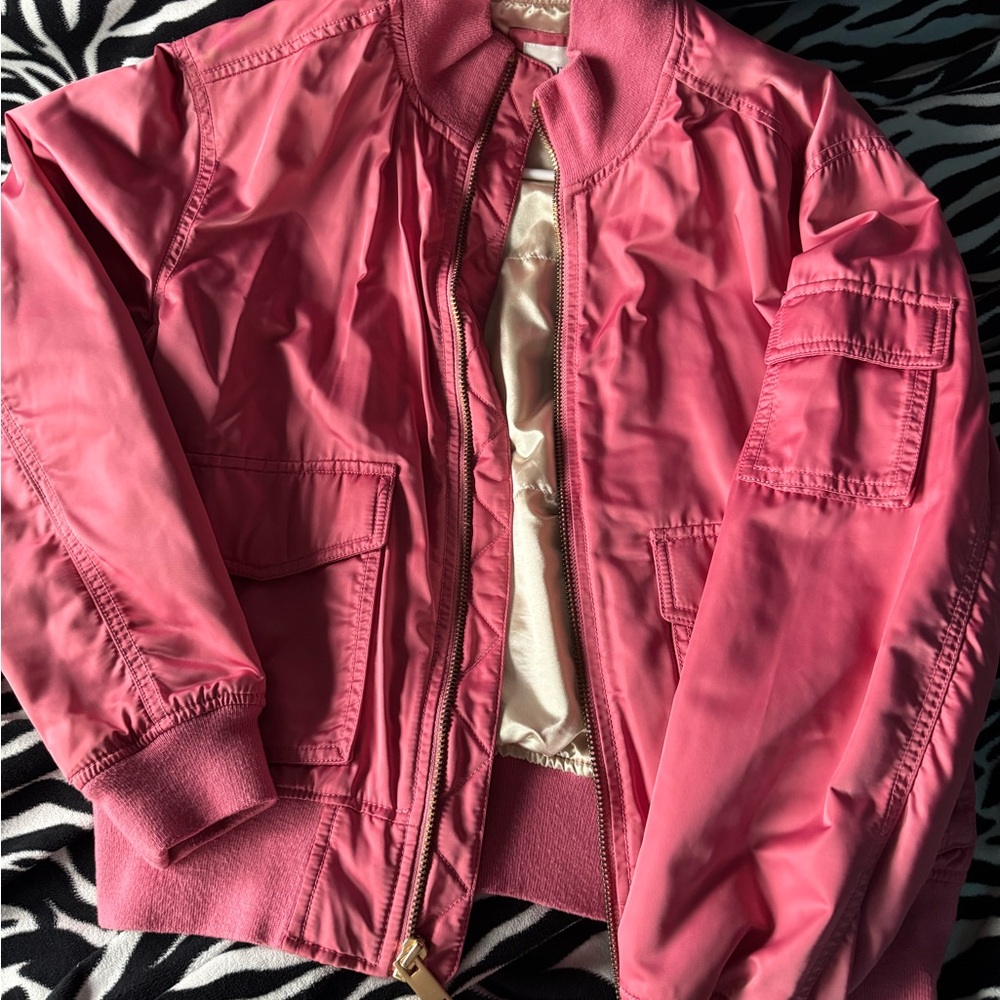 GAP Pink and Cream Bomber Jacket